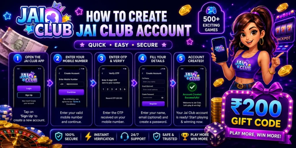 How to Create Jai Club Account
