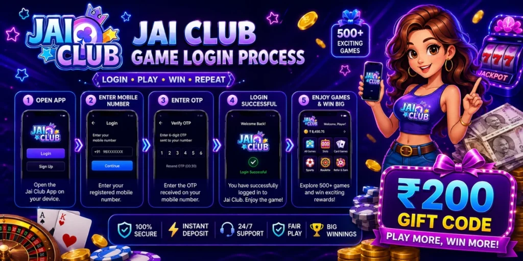 Jai Club Game Login Process